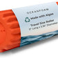 Oceanfoam Ripple Travel Foam Roller (11" x 3.35") Firm Mini Foam Roller for Physical Therapy, Deep Tissue Massage, Back Pain - High Density, Ergonomic Wave Textured - Yoga, Pilates, Exercise (Orange)