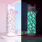 26 oz Insulated Water Bottle with 2-in-1 Straw and Spout Lid, Glow-in-the-Dark, 24H Cold, Leakproof, Fits in Car Cup Holder, Stainless Steel for Sports, Travel, and School (Luminous Flutter)