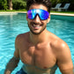 Swim Goggles, Frameless Wide View Swimming Goggles, Anti-Fog Anti-UV No Leaking Pool Goggles for Men Women Adult