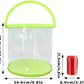 Foldable Small Aquarium, Portable Fish Tank, Fish Transport Container, Plasitc Fish Bowl, Beginner Tank, Great Concept for Catching and Release Critters, Beach, Pool and Lake (Green, Large)