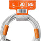 BV Dog Tie Out Cable 25 Feet - Heavy Duty Dog Lead up to 90 Pounds - Reflective & Rust-Free with Quick Release Swivel Clips & 360° Rotating Clasp - Tangle-Free Dogs Runner for Yard (Silver, Single)