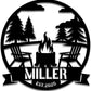 Personalized Campfire Metal Name Sign | Custom Camping Metal Signs | Family Wall Art & Split Letter Name | Wedding Gift & Anniversary | Indoor Decor Gift for Women, Men, Wife, Parents, Couple