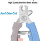 Pet Nail Clipper,Dog Nail Trimmers Safety Guard to Aviod Over Cutting,Puppy Cat Claw Trimmer,with Free Dog Comb Nail File, Sharp Grooming Clipper, Great for Thick Toenail, Blue