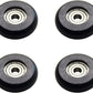 Total Gym Replacement Set Wheels/Rollers for Models 2000, 3000, and More -Black (4 Pack)