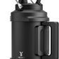Meoky 1 Gallon Insulated Water Bottle for Sports 128 oz Triple Wall Vacuum Stainless Steel Water Jug - Top and Side Handles, Cold for 48 Hrs, 2-in-1 Straw and Spout Lid, Leak Proof for Hiking (Night)
