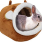Guinea Pig Bed House & Hideout for Rat Bearded Dragon Hedgehog Ferret to Sleep and Hide, Guinea Pig Cage Accessories Habitat Décor (X-Large, 1.Sika Deer)