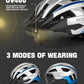VICTGOAL Bike Helmet for Men Women with Led Light Detachable Magnetic Goggles Removable Sun Visor Mountain & Road Bicycle Helmets Adjustable Size Adult Cycling Helmets