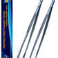JETKONG 2 Pcs 14-Inch Cooking Tweezer Tongs Extra- Long Stainless Steel Kitchen Tweezers Plating Tongs (Navy Blue)