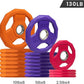 SPART Color Coded Weight Plate 2-Inch Rubber Coated Olympic Grip Plate for Barbell, Solid Cast Iron Weight Plates for Strength Training, Weightlifting, Crossfit, Home Gym, 2.5LB/5LB/10LB/25LB/35LB/45LB, Pair
