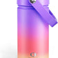 Insulated Water Bottle with Straw Stainless Steel Water Bottle, Leak-Proof, BPA-Free, Double Wall Vacuum Keeps Cold for 24 Hours for Sports, Travel, School (18 oz, Peach Dream)