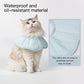Touchdog Foldable Dog Cone Collar for Cats & Dogs - Adjustable Soft Recovery Collar with Waterproof PU Coating, Lightweight Design, 24.5cm/9.6in Wide Barrier (Blue, L)