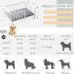 Dog Bed with Rails - Elevated Pet Metal Bed Frame with Solid Wood Board and Washable Soft Mat for Medium Dog Indoor or Outdoor Use, 25.2" x 37.8", White
