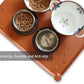 Hoki Found Large Silicone Non Slip Pet Feeding Mats - Waterproof Dog Cat Bowl Mats - Caramel