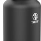 Takeya Actives Water Bottle with Spout Lid - Bottle with Double Stainless Steel Insulation - Dishwasher Safe & BPA-Free - Bottle with Spout Lid & Removable Bumper - 64 oz, Onyx