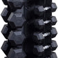 Body-Solid (GDR80-SDRS550) 10-Pairs Dumbbell with Vertical Rack - Compact Weight Storage for Home Gym, Strength Training - Rubber Coated Hexagon Shape Dumbbells with Stand