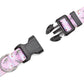 Mercano Adjustable Dog Collar - Special Design Patterns, Soft Nylon Comfortable Durable Pet Collar for Small Medium Large Dogs (M, Pink White Flower)