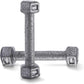WF Athletic Supply Cast Iron Solid Hexagon Gray/Black Dumbbells, Strength Training Free Weights Set of 2 for Women and Men, Hand Weights Sold by Pairs, Multi-Select Size Options Available