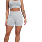 CHRLEISURE Women's 4 Packs Workout Gym Shorts, High Waisted Butt Lifting Scrunch Butt Seamless Booty Shorts