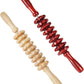 Liitrton Manual Wooden Fascia Massage Roller Trigger Points for Release Cellulite Sore Muscle Blasting (White+Red)
