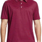 Men's Golf Polo Shirts Short Sleeve Striped Performance Moisture Wicking Dry Fit Golf Shirts for Men