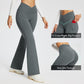 baleaf Women's V Crossover Flare Leggings with Pockets Yoga Pants High Waist Casual Workout Gym Bell Bottom Leggings
