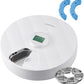 Automatic Cat Feeder Wet Food, Battery Operated Auto Feeder with 2 Ice Packs, Digital Cordless Pet Fresh Food Bowl with Timer and Memory Function for Cats Small Dogs (6-Meal Stainless Steel)