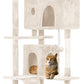FDW Cat Tree 70in Cat Tower Multi-Level Durable Cat Scratching Post & Cozy Fun Cat Jumping Platform Space Saving Cat Condo Pet Play House for Indoor Cats,Beige