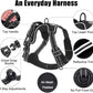 PoyPet No Pull Dog Harness, Reflective Comfortable Vest Harness with Front & Back 2 Leash Attachments and Easy Control Handle Adjustable Soft Padded Pet Vest for Small to Large Dogs (Black,S)