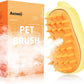Rechargeable 3in1 Self-Cleaning Cat & Dog Deshedding Brush with 2 Gears for Long & Short Hair - Yellow