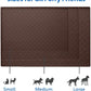 MIGHTY MONKEY 100% Waterproof Dog Food Mat, Raised Edges Silicone Pet Feeding Placemat for Cat, Dogs, Pet Bowls, High Lipped Tray Prevents Water Spills, Food on Floor, Dishwasher Safe, 18x12, Brown