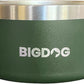 BIGDOG Large Dog Bowls, Stainless Steel Dog Food and Water Bowl (64 Ounce, Army Green)