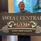 Tailored Canvases Personalized Gym Sign Wall Art Decor - Motivational Canvas for Home Gym, Workout Room, Garage, Fitness Center - Workout Inspirational Posters - Excuses Don't Burn Calories Dark, 48x16in