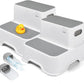 Toddler Step Stool for Bathroom Sink, 2-Pack Kids Toilet Potty Step Stools, Heavy Duty Baby Child Stepping Stool with Handle for Toddlers Kitchen Counter Bedroom Nursery Room (White)