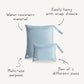 mushie Water Resistant Wet Bags | Large & Small Reusable Storage Bag for Baby Items and Travel | Zippered Pockets with Handle | Machine Washable, Set of 2 (Bees)