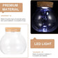 Fish Bowl with LED Light - Small Betta Fish Tank with LED Lighting and Lid Glass Fish Bowl Small Aquarium Glass Terrarium Container Bottle for DIY Landscape, Home Decor