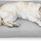 Furhaven Cooling Gel Dog Bed for Large Dogs w/ Removable Bolsters & Washable Cover, For Dogs Up to 95 lbs - Quilted Sofa - Silver Gray, Jumbo/XL