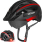 VICTGOAL Bike Helmet for Men Women with Led Light Detachable Magnetic Goggles Removable Sun Visor Mountain & Road Bicycle Helmets Adjustable Size Adult Cycling Helmets