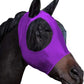Horse Fly Mask with Ears, Comfortable Fit Stretch Fabric with UV Protection Soft on Skin Breathability for Small/Medium Size Horses (Purple)