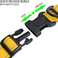JSXD AirTag Dog Collar, Night Reflective Nylon Dog Collar for Small Medium Large Dogs,Lockable Quick Release Buckle,Padded Breathable Pet Collar with AirTag Holder (Yellow, Medium)