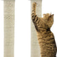VCEPJH 2 Pcs Cat Scratching Post for Crate Cage Mounted Cat Scratcher Natural Sisal Scratch for Scratching and Climbing Furniture 15x2.7inches (White)