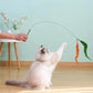 24 PCS Cat Worm Toy Zebra Print Feather Worm Teaser Refills Attachment Cute Cat Wand Replacement Interactive Wand Accessories for Fishing Pole Toy Teaser for Indoor Cats Kitten
