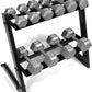 WF Athletic Supply 200Lb Dumbbell Set, 10-30Lb Dumbbell Set with Two-Tier Storage Rack for Muscle Toning, Strength Building & Weight Loss - Multiple Choices Available