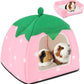 BWOGUE Guinea Pig House Bed Cozy Hamster Cave Large Hideout for Dwarf Rabbits Hedgehog Bearded Dragon Winter Nest Hamster Cage Accessories