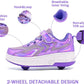 Wooowyet Roller Skate Shoes for Kids Boys Girls Rechargealbe Wheels Sneakers Fashion Roller Wheeled