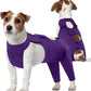 Kuoser Thigh Wound Protective Sleeve for Dogs, Dog Surgery Recovery Suit for Rear Legs, Dog Recovery Sleeve for Female Male Dogs, Dog Onesie After Surgery Pet Surgical Suit for Spay Neuter, Purple XS