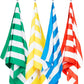 Dock & Bay Beach Towel - Quick Dry, Sand Free - Compact, Lightweight - 100% Recycled - Includes Bag - Cabana - Set A (4), Large (160x90cm, 63x35)