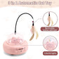 Automatic Cat Toys with Feathers, Interactive Cat Toy for Indoor Exercise, Rechargeable Teasing Toys for Indoor Cats, USB Powered, Smart Standby&Obstacle Avoidance(Pink)