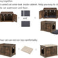 unipaws Cat Litter Box Enclosure Furniture, Dog Proof Hidden Litter Box Cover, Cabinet for Large Cat,Hideaway Kitty House, Rustic