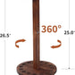 360 Degree Rotating Pool Cue Stick Holder - Floor Stand Pool Cue Rack for Up to 15 Sticks, Billiard Cue Rack, Natural Wood Billiard Room Equipment Storage Organizer, Gifts for Men