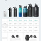 BUZIO 64oz Insulated Water Bottle with Straw Lid, Half Gallon Double Wall Food-Grade Stainless Steel Water Bottle with Carrying Pouch, Wide Mouth BPA-Free Sweat-Proof Sports Water Flask, Keep Hot Cold